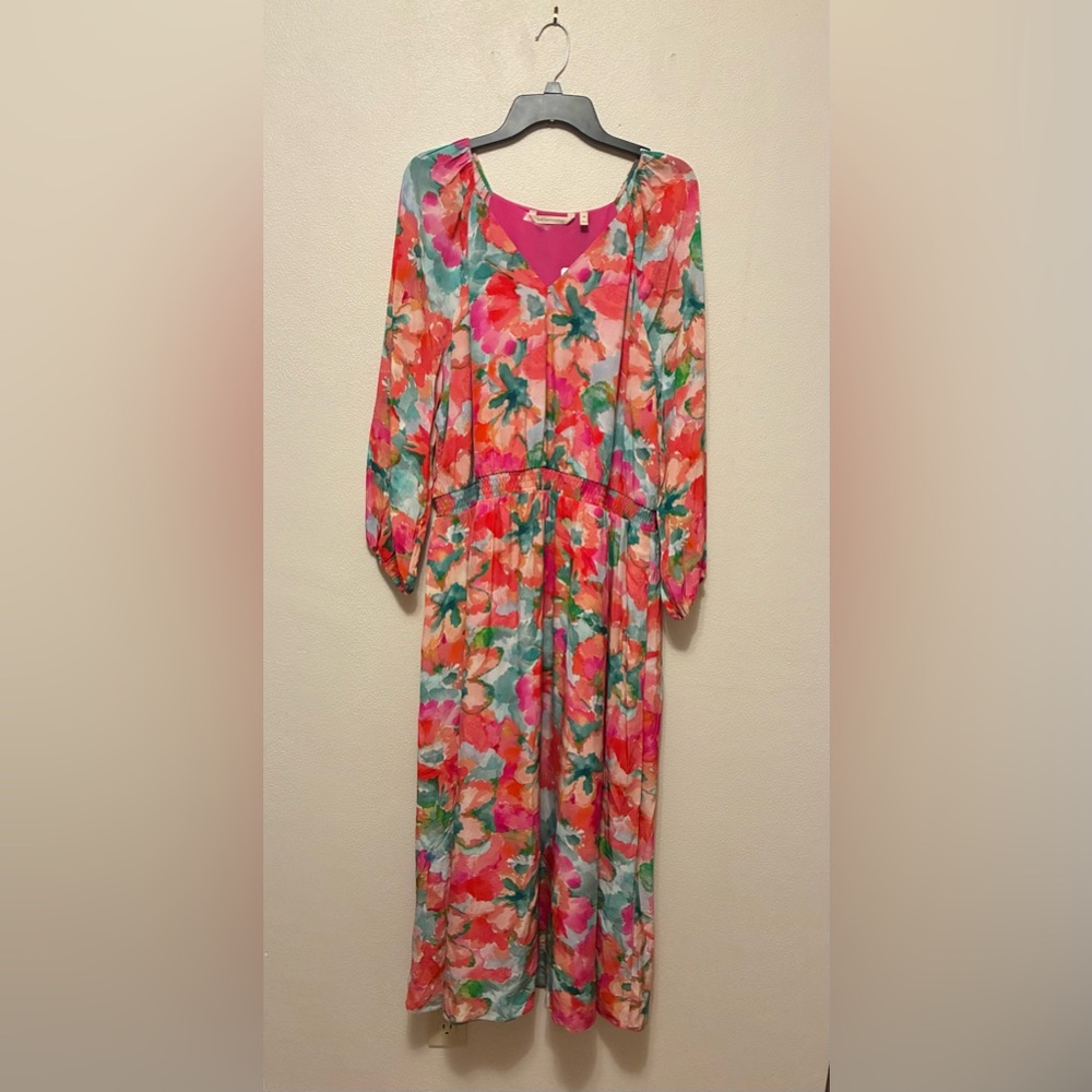 Soft Surroundings Pink and Multicolor Maxi Dress